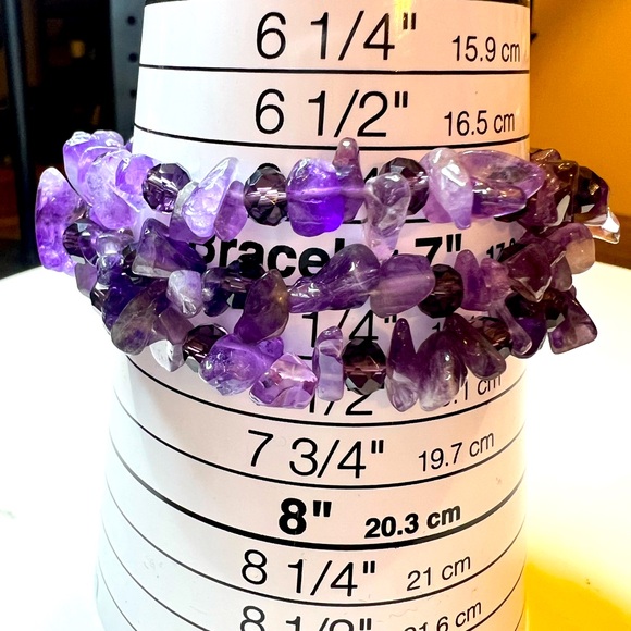 ☀️🎉💕Purple Gemstone Necklace - Picture 2 of 3